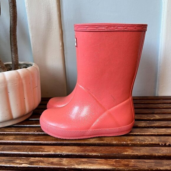 Hunter Pink Sparkle Rain Boots - Picture 5 of 9